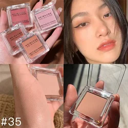 Matte Blush Palette Pearly Blush Shiny Eyeshadow Peach Red Face Makeup Palette Female Cheek Tint Waterproof Blusher Cosmetics