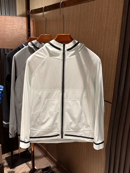 

High-Quali Removable Hat Breathable UV Protection Clothing for Men Double-Sided Wear Summer Busin Casual Stand Fit