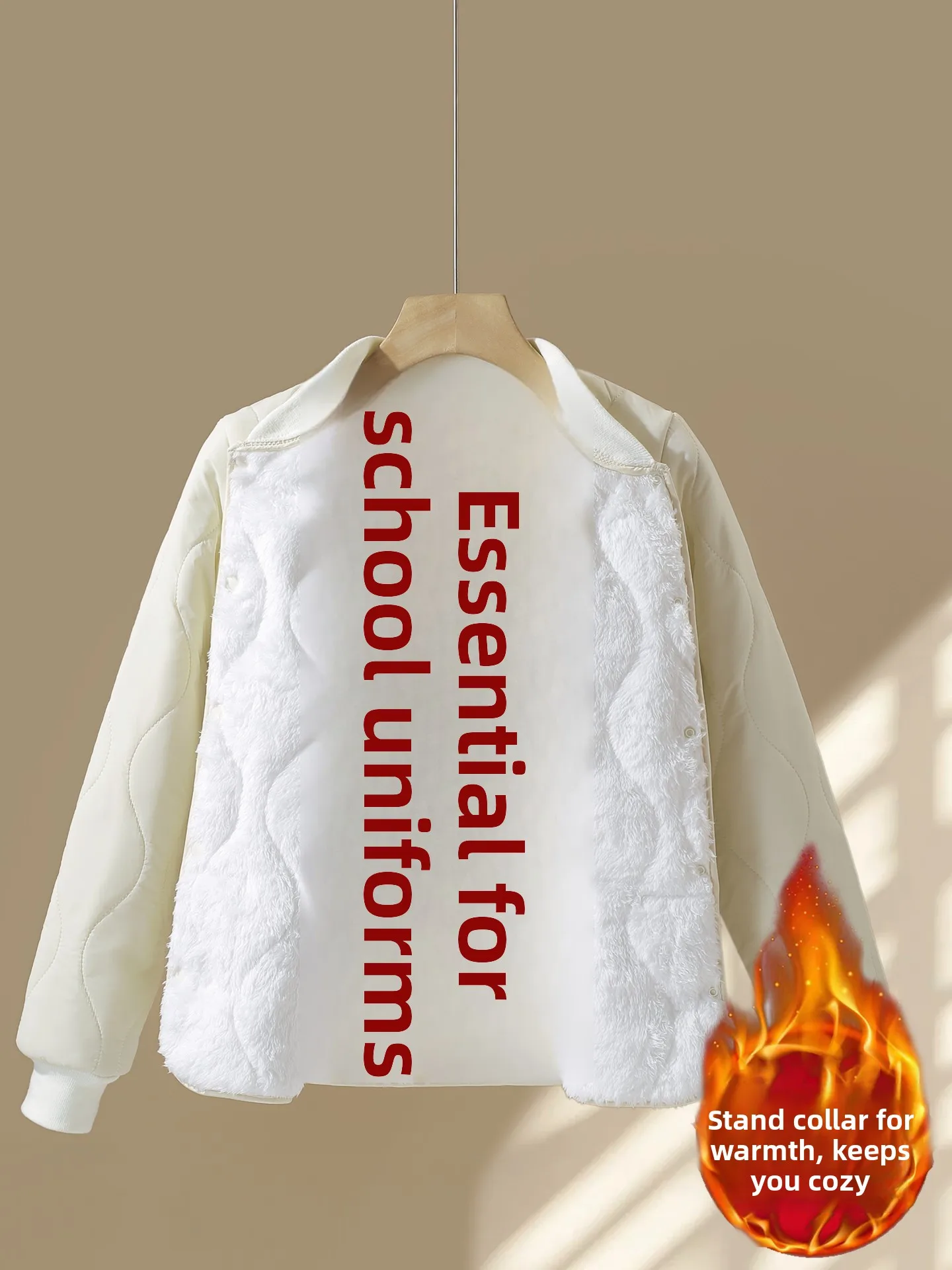 

Утепленная куртка Fce Lined Qui Heating Slim Fit из хлопка для женщин, для школы, как внутренний слой, защита от холода, Simptic Sle Long