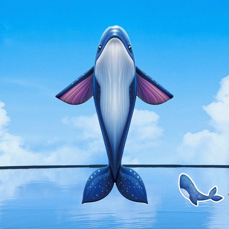 free shipping whale kite flying for kids Outdoor play steering kite toys for boy 3d professional wind kites outdoor games Fabric