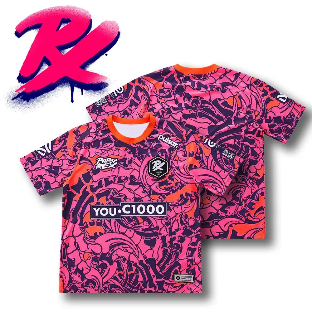 Paper Rex 25/26 Match Jerseys PRX Valorant Esports League Training Uniforms Customizable ID Unisex Fan Short-Sleeve T-Shirts