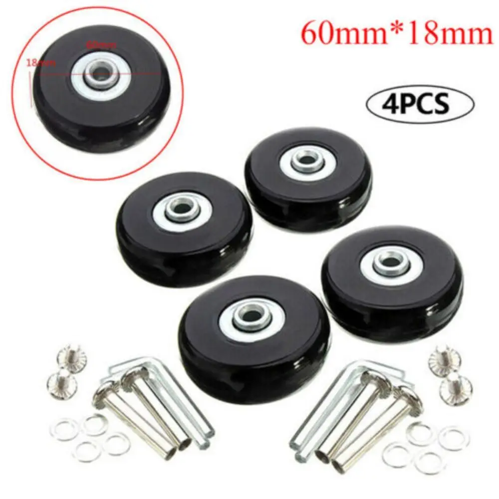 

57-59MM Sliding Replacement Silent Casters Repair Suitcase Parts Axles Travel Luggage Wheels Axles Repair Kit