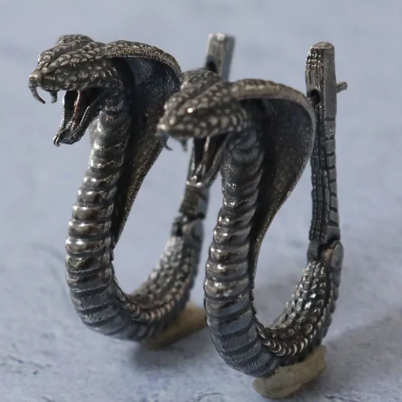 10.5g Cobra Snake Earrings Serpent Women Present Earrings Customized 925 Solid Sterling Silver Earrings