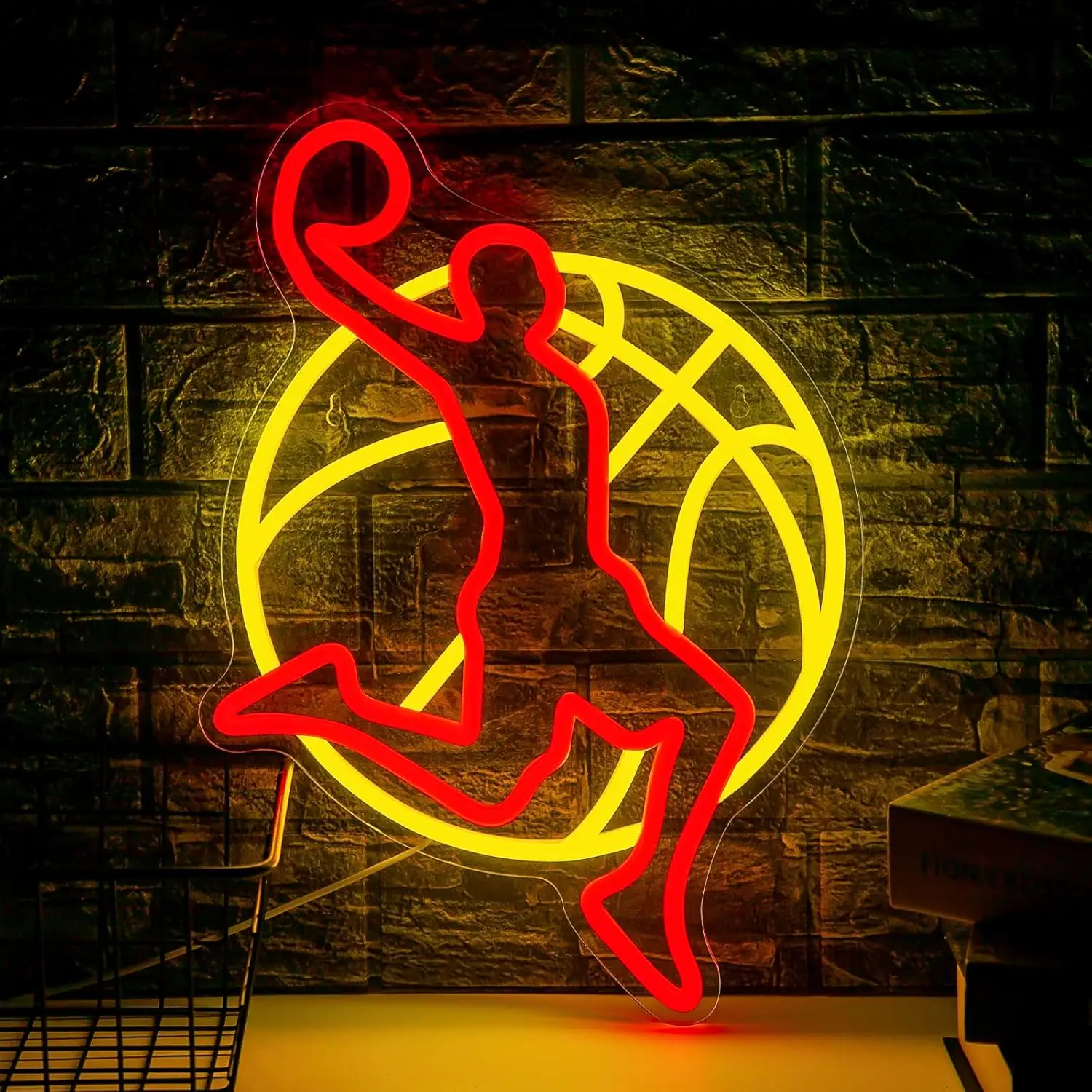 

Basketball Neon Sign Art Wall Light USB LED Lights for Bar Garage Gaming Room Bedroom Decoration neon personnalisé Gift