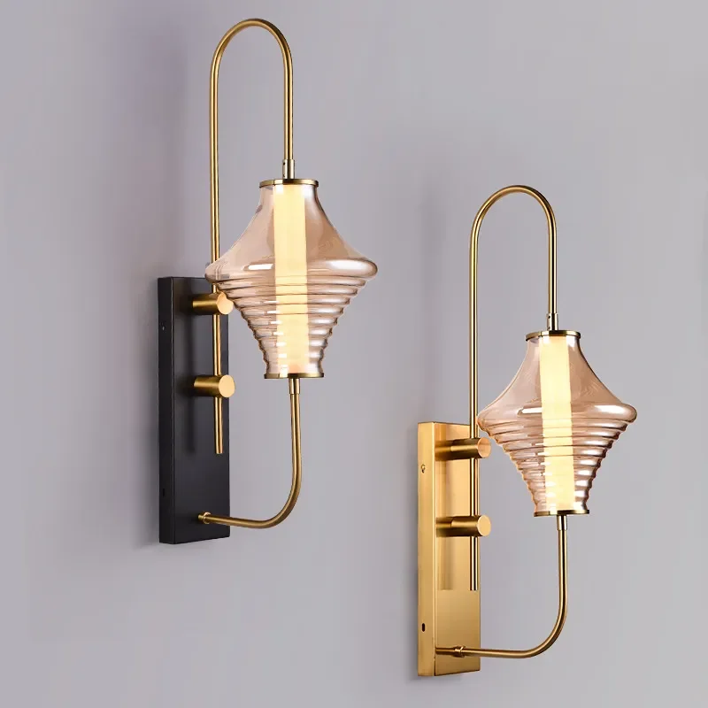 Modern Minimalist Wall Lamp Nordic Design Creative Light Fixture For Living Room Bedroom Hotel Corridor Background Decor