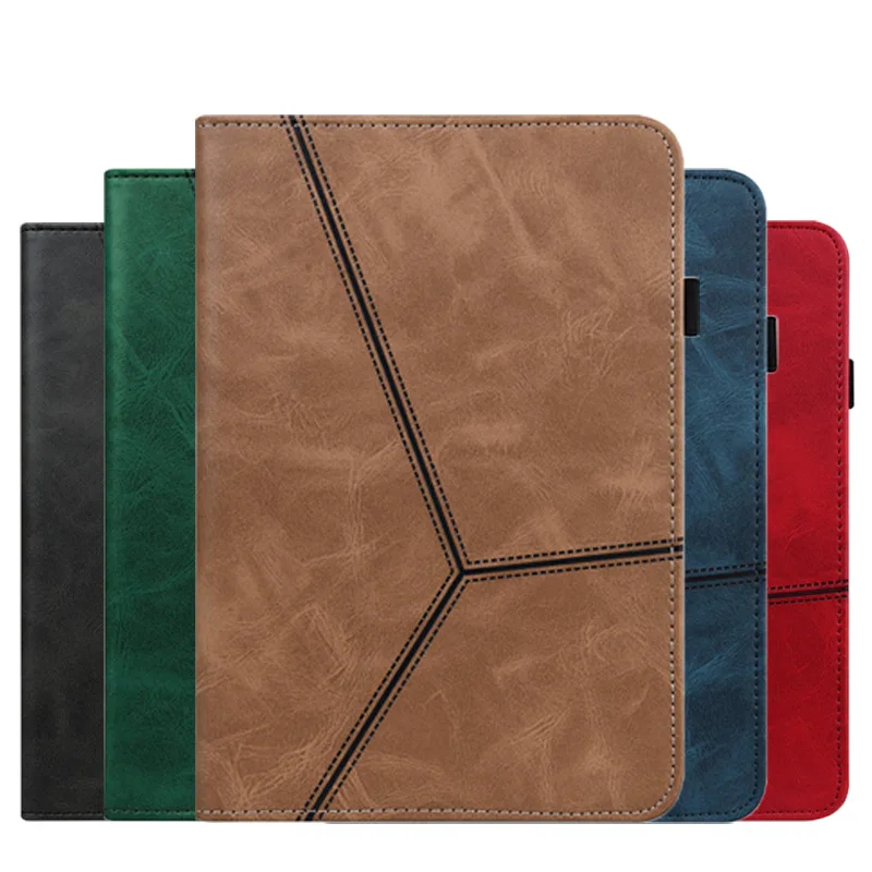 

For Lenovo P11 Plus 2021 Case Solid Color Stripes PU Leather Tablet Cover For Lenovo Tab P11 TB-J606F j606f Tablet Case