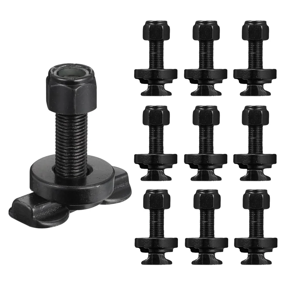 10pcs Hook Tie Down Rope With Washer and Mounting Screws Anchor Point L Track Threaded Stud For Car Boat Ropes Cord Strap