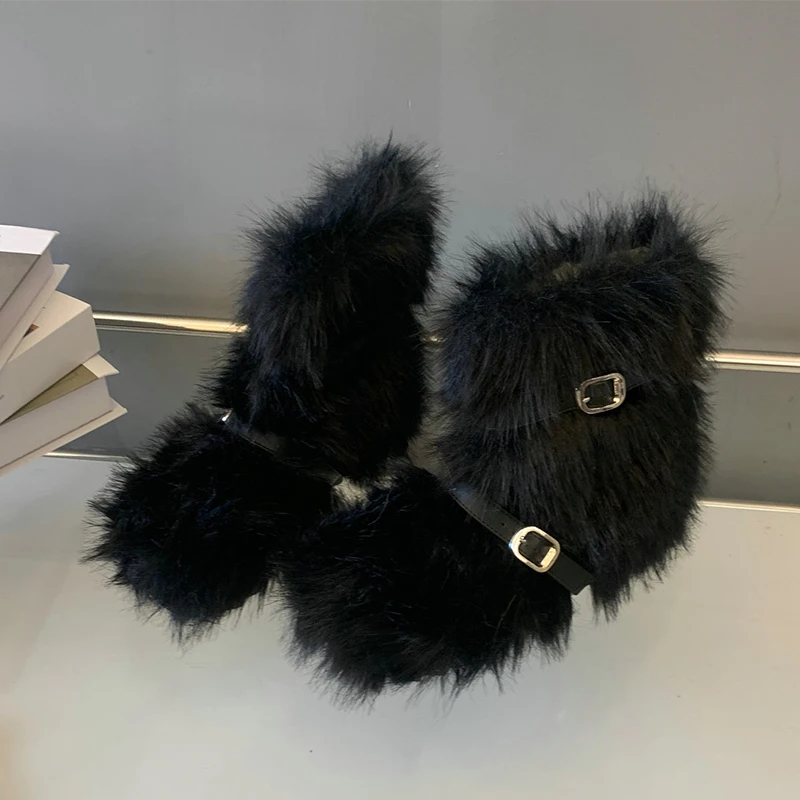 Ciepłe botki damskie na płaskiej podeszwie, ocieplane futrem, designerskie sneakersy, buty zimowe na co dzień, buty do chodzenia, botki Chelsea, krótkie botki damskie, model 2025.