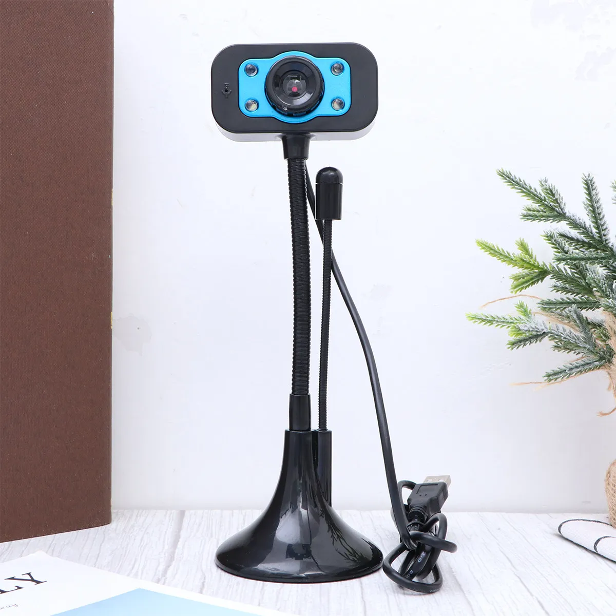 

Hd Webcam for Computer Laptop Desktop Live Streaming Video Conference Built-in Microphone Plug and Play Clear Audio Black