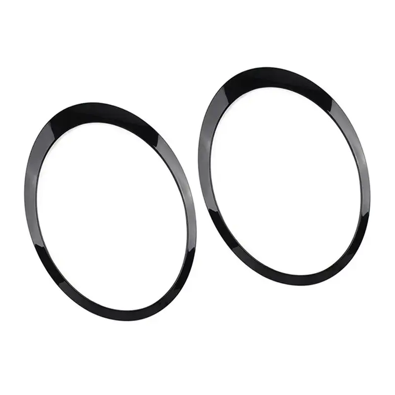 AEA7-Black Headlight Trims Ring Bezels Cover Pair For Mini Cooper R55 R56 2007-2015 51137149905 51137149906 51132752145