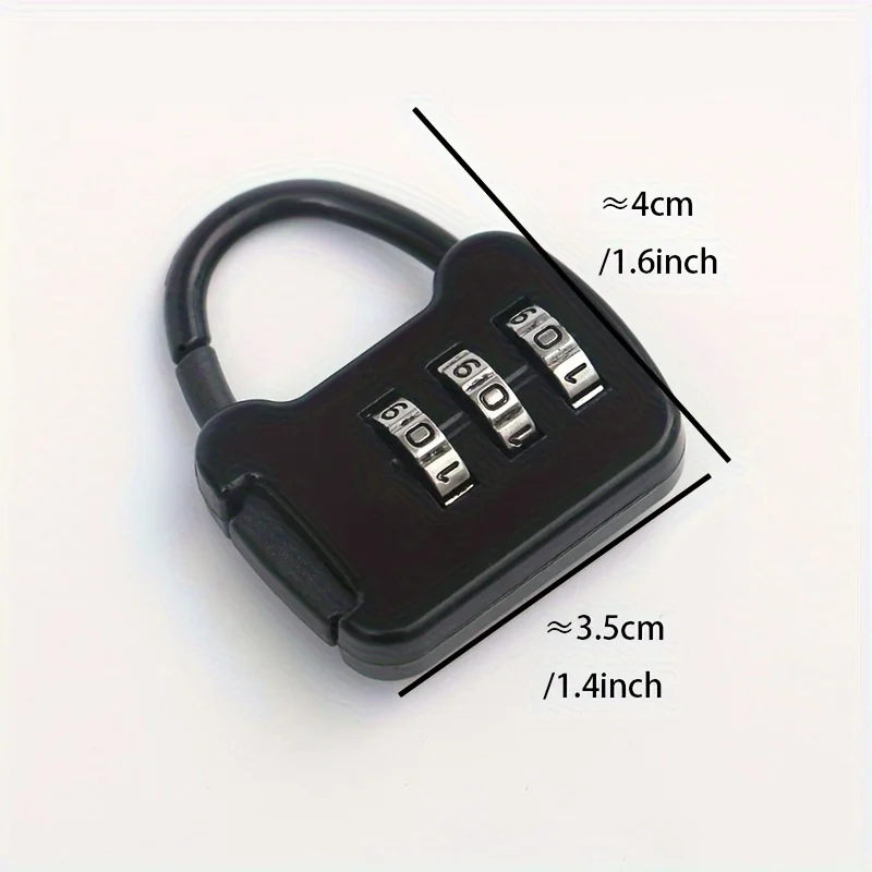 1PCS Color Mini Password  Trolley Case Password Lock Student Dormitory Cabinet Password Lock Backpack Zipper Lock