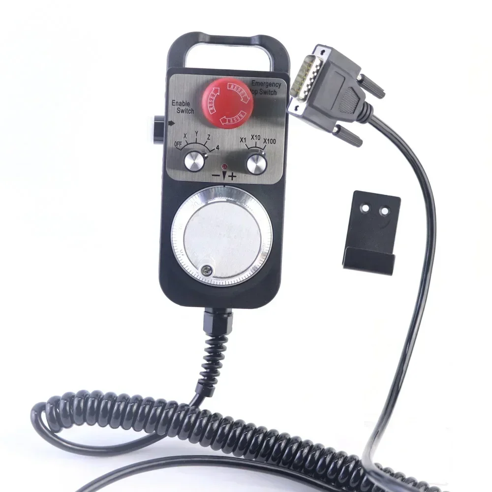 2025/Handheld Pulse Generator 4Axis Handheld Controller 1474MPG Pendant With Emergency Stop For 4Axis CNC  Tools  CNC Syst