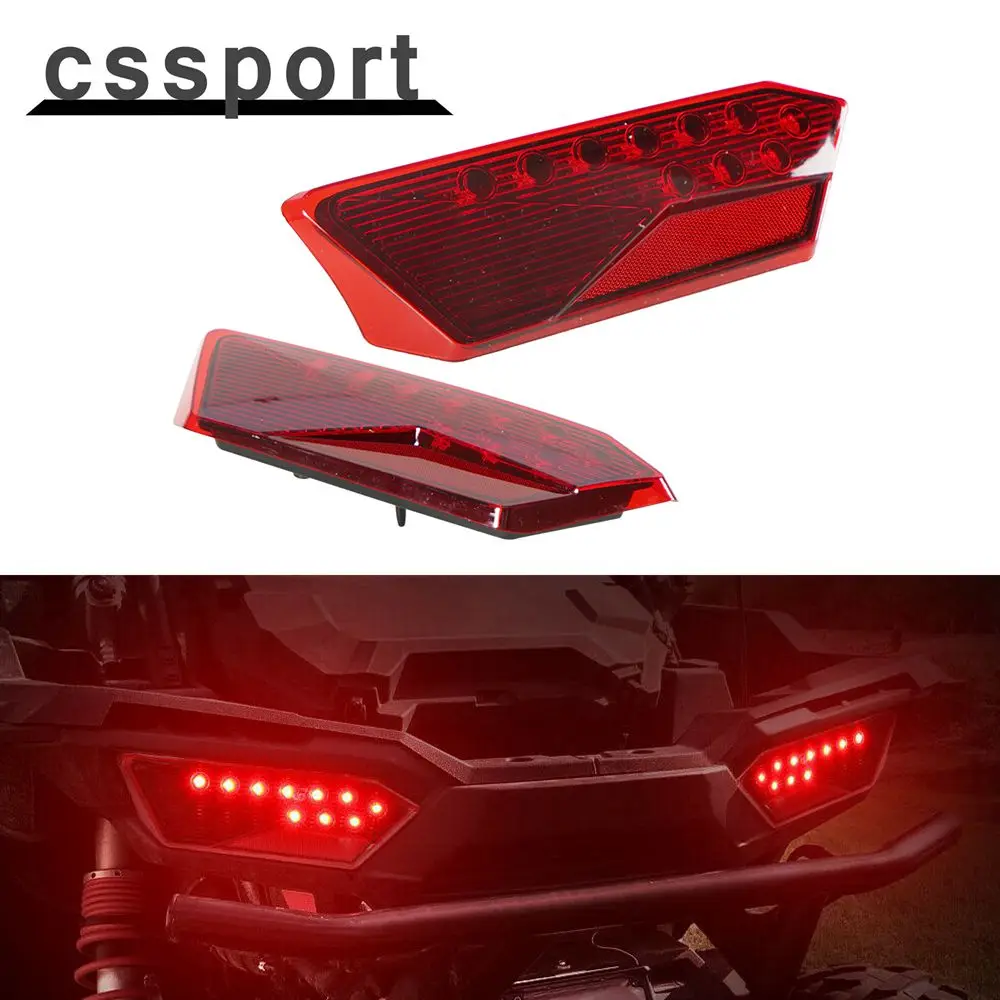 

A Pair of LED Tail Light Signal Light Rear Brake Lamp Left & Right For Polaris RZR 900 1000 4 XP ATV UTV Red Black Accessories