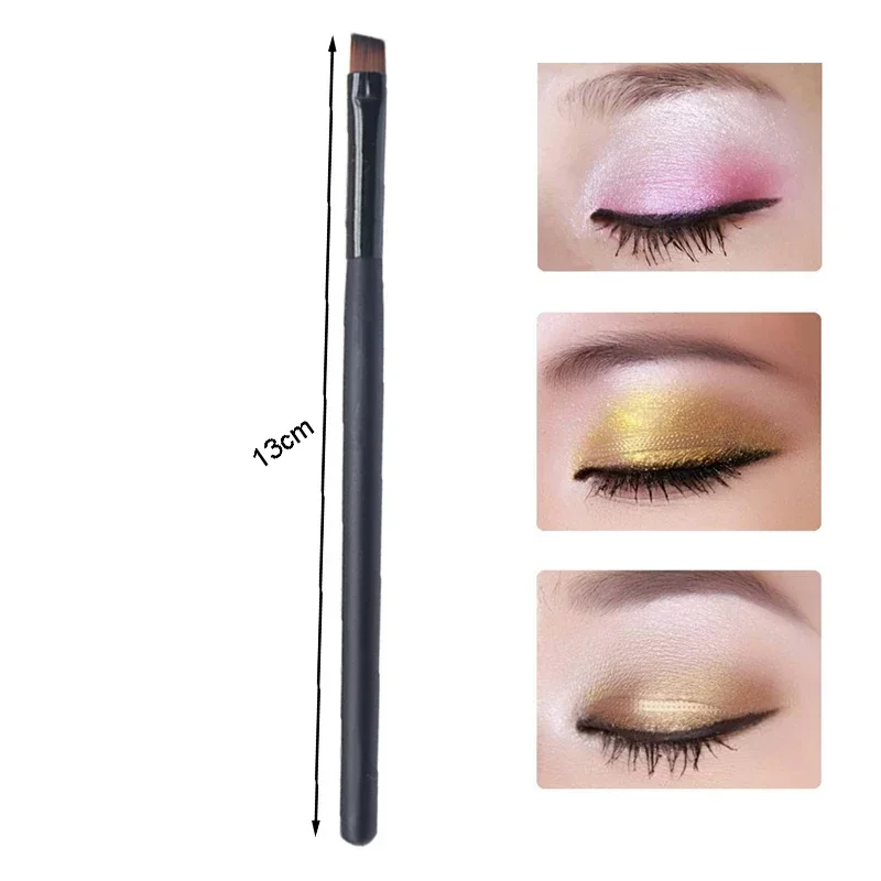 3 ชิ้นแปรงแต่งหน้าอายไลเนอร์ Beveled มุมอายแชโดว์แปรงคิ้ว Brow Contour เครื่องมือแต่งหน้ามาสคาร่าผสมแปรงเครื่องสําอาง