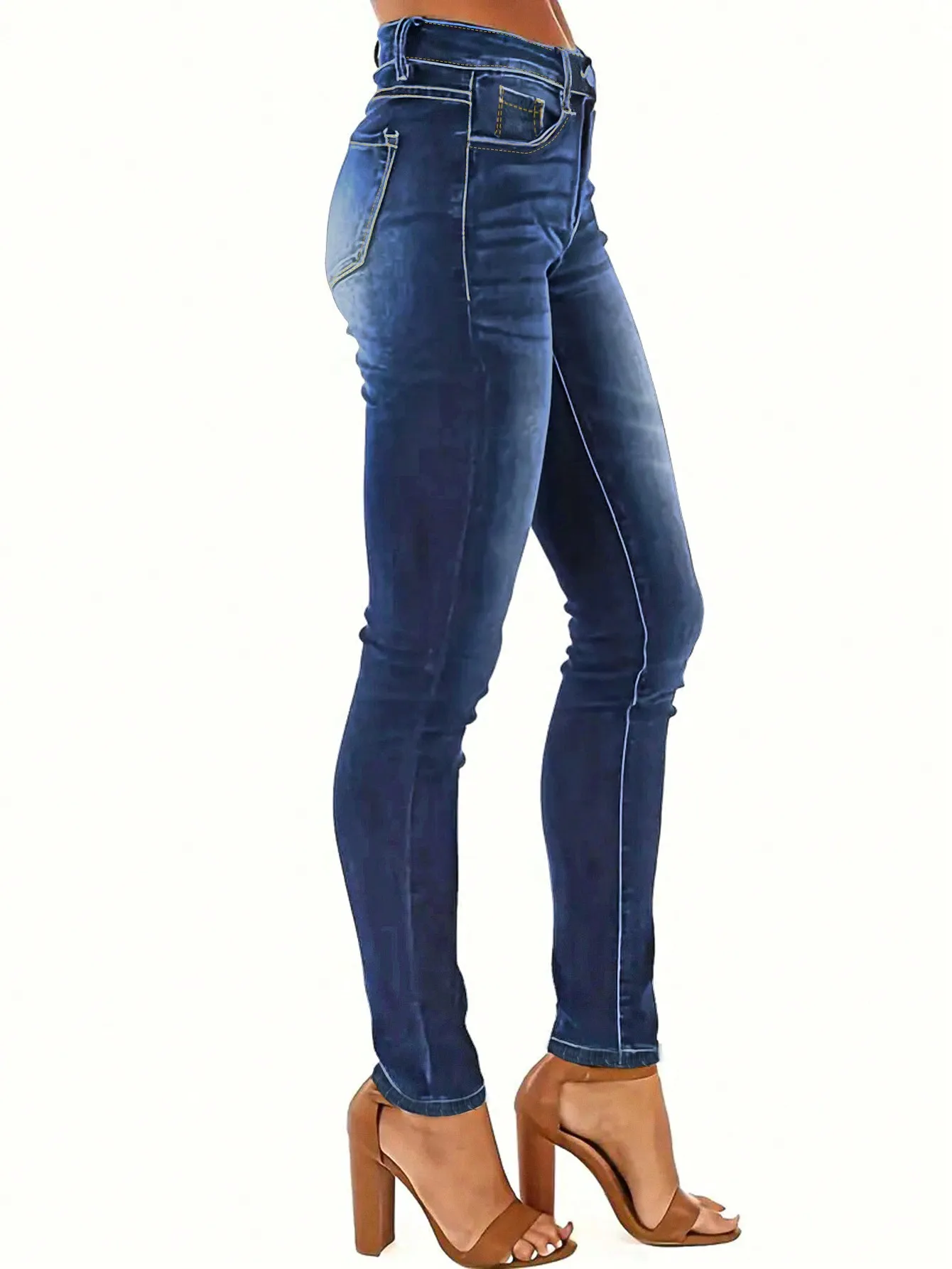 WGXWGX  Women's High  Waisted Skinny Jeans 2025 Trendy Classic Wash Stretch Denim Button  Front  Ankle  Length Pants