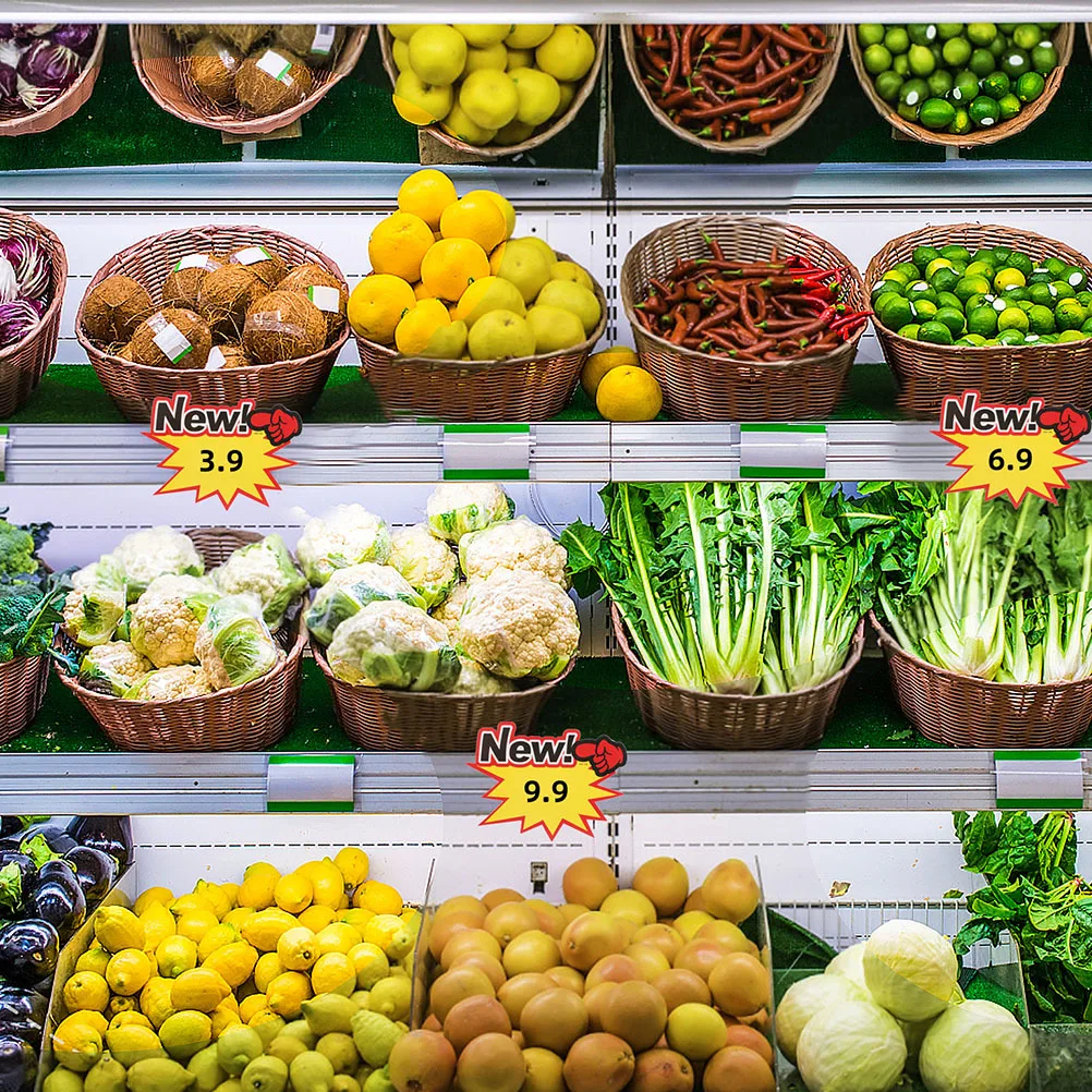 

200Pcs Price Tags for Commerce Sturdy White Card Paper Bright Yellow Design Easy to Write Labels Small Price Tags