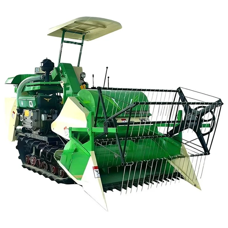 FOB Small Mini Combine Harvester Thresher for Rice Wheat Paddy and Cereal Optimized for Mountain Use for Olive Harvesting