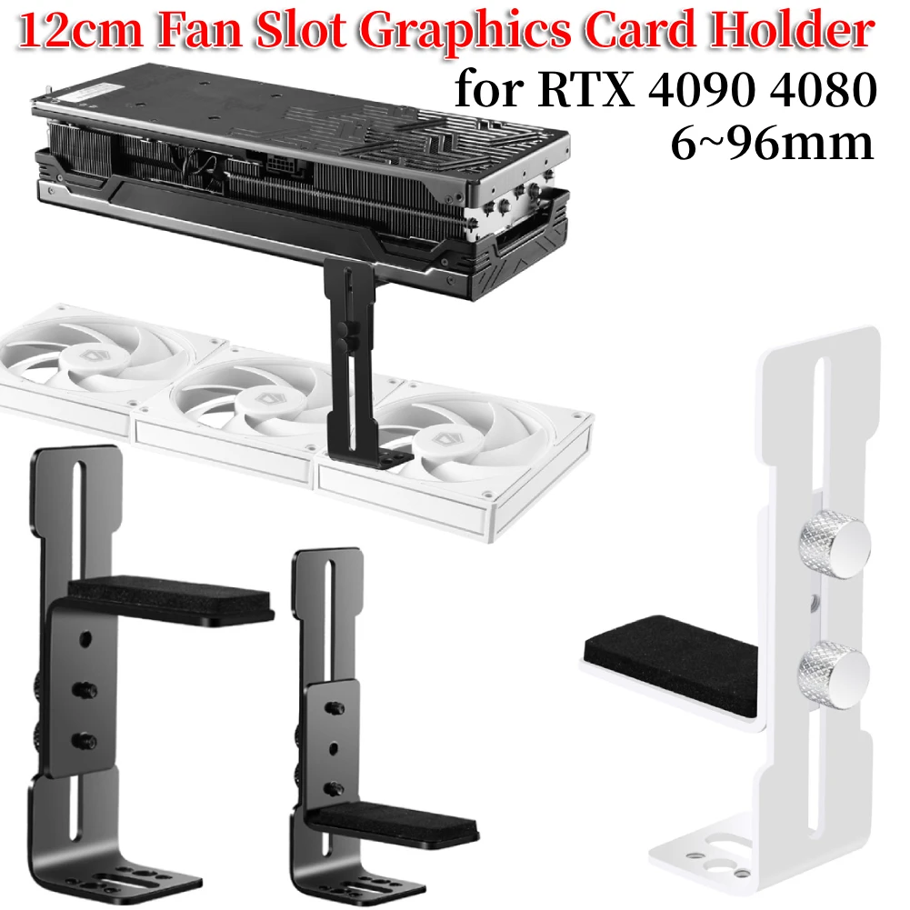 Chassis 12cm Fan Position Graphics Card Bracket Stainless Steel Computer Graphics Card Holder GPU Brace for RTX 4090 4080 4070