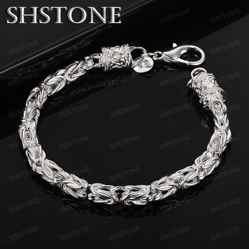 

Dragon Bone Chain 925 Sterling Silver Bracelet For Women Men Engagement Wedding Party Jewelry Fashion Trend Gift Accessories