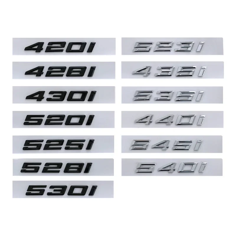 

3D ABS Letters Car Rear Trunk Badge Emblem 420d 428d 430d 435d 440d 520d 525d 528d 530d 535d 540d Logo For Car Accessories