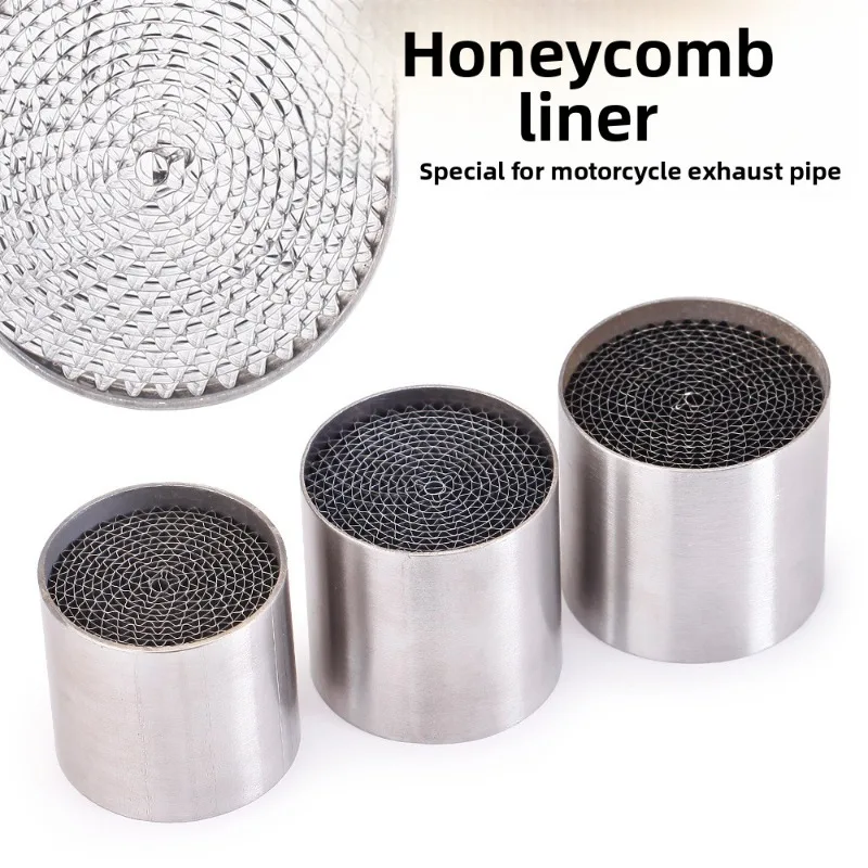 Universal Motorcycle Exhaust 48mm 50mm 53mm Honeycomb DB Killer Reduce Noise High Torque At Low Speed Gas Purification Treatment