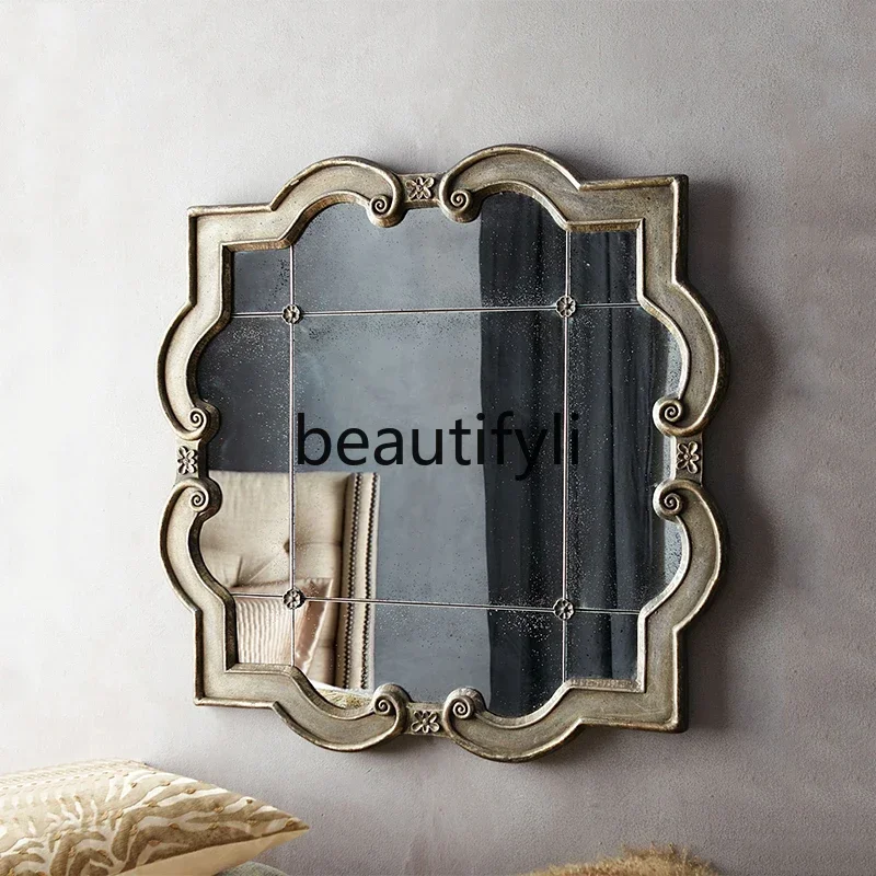 A European waterproof bathroom mirror decorative dressing mirror hotel barber shop wall mirror