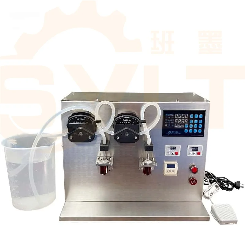 

Two Nozzles Peristaltic Pump Gel Polish Water Oil Small Digital Control Peristaltic Pump Liquid Nail Automatic Filling Machine
