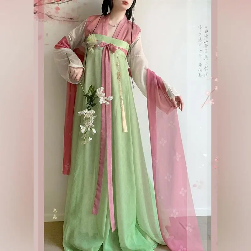 2026 Spring Hanfu Dress Women Ancient Chinese Hanfu Sets Female Fairy Cosplay Costume Tang Dynasty Hanfu Party Outfit For Women image 3