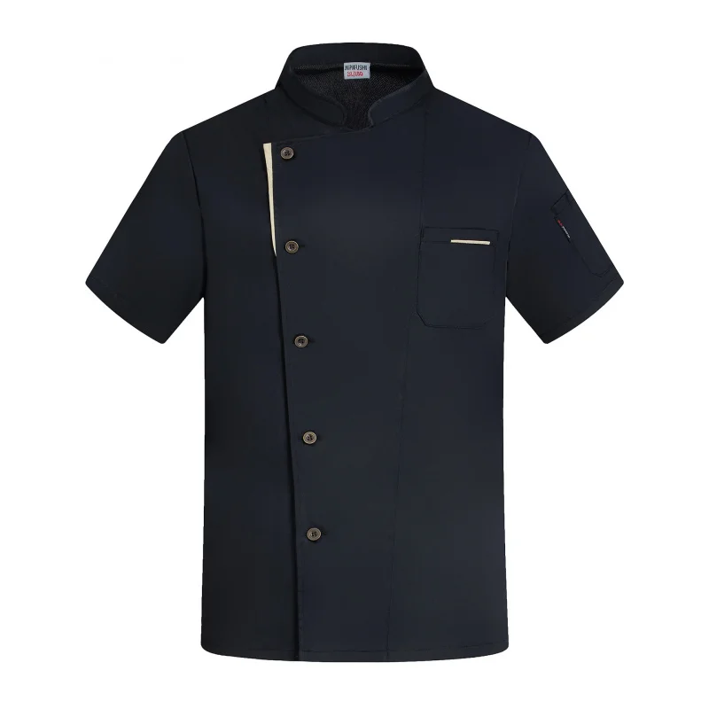 シェフベイカー作業服夏半袖西洋レストランカフェテリアバーベキューショップベーカリーウェイター薄型キッチンジャケット