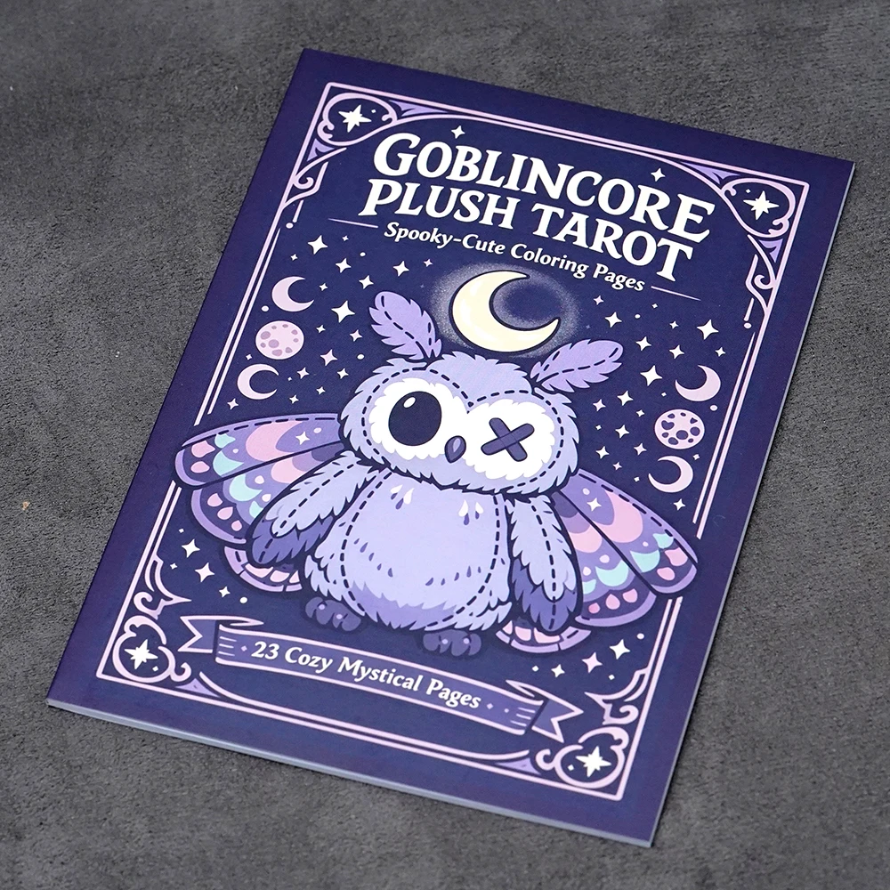 Spooky Cutie Tarot Coloring Book Goblincore Aesthetic Gothic Horror Illustrations for Stress Relief and Relaxation Cute Creepy image 3