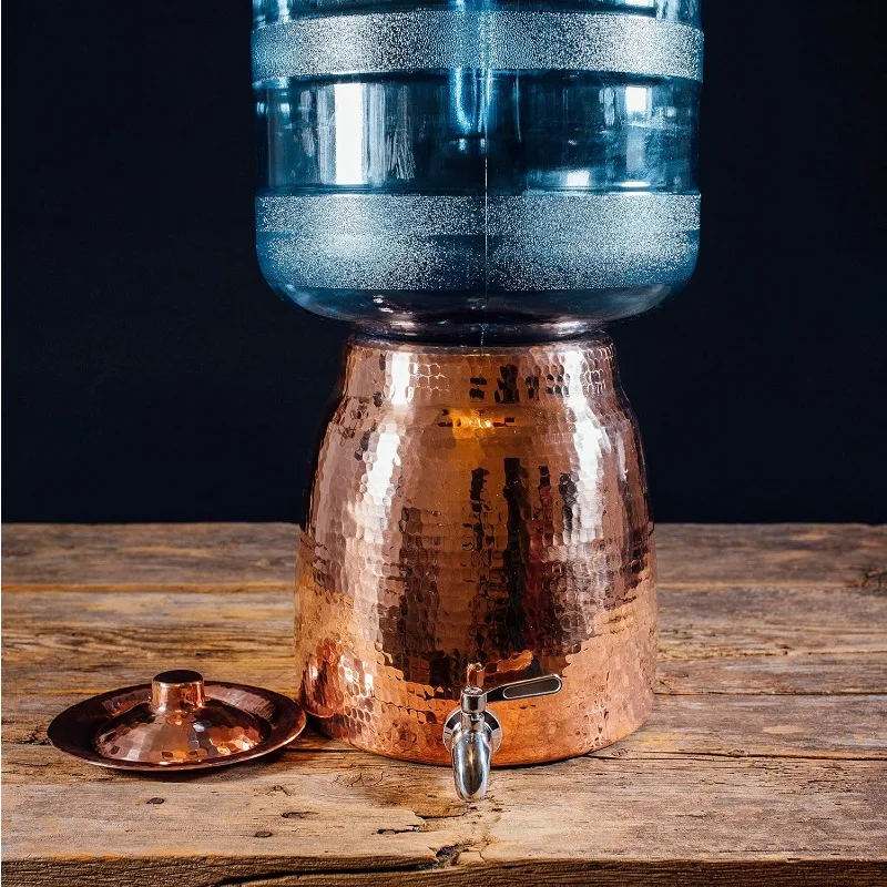 Niagara Water Dispenser | 100% Pure Copper, Heavy Gauge, Hand Hammered | 2+ Gallons Capacity