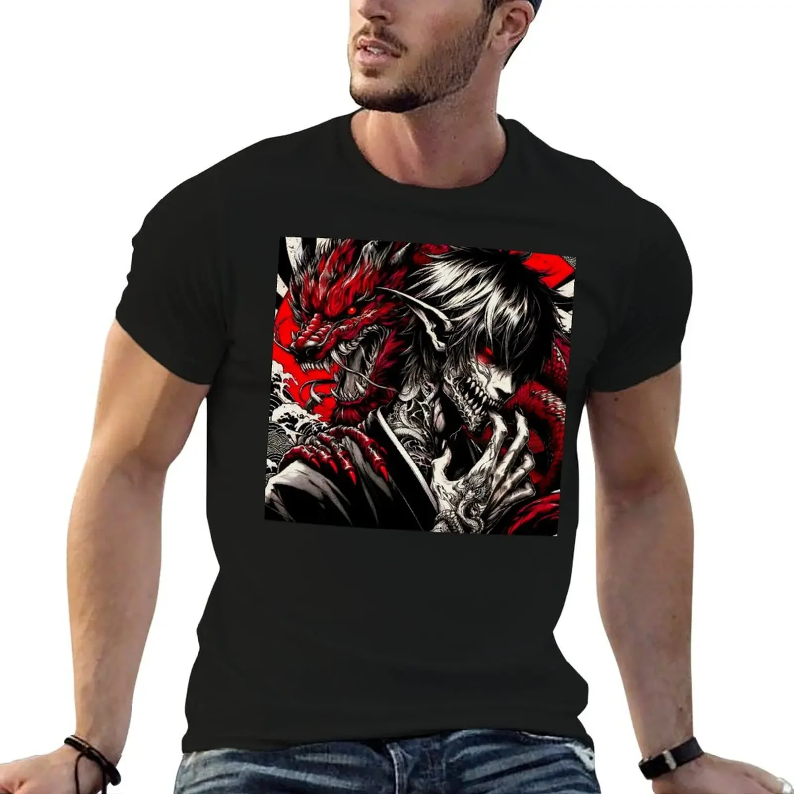 Yokai - Ghoul Red Dragon T-Shirt anime t shirts animal prinfor boys essential t shirt shirts graphic tees vintage t shirt men