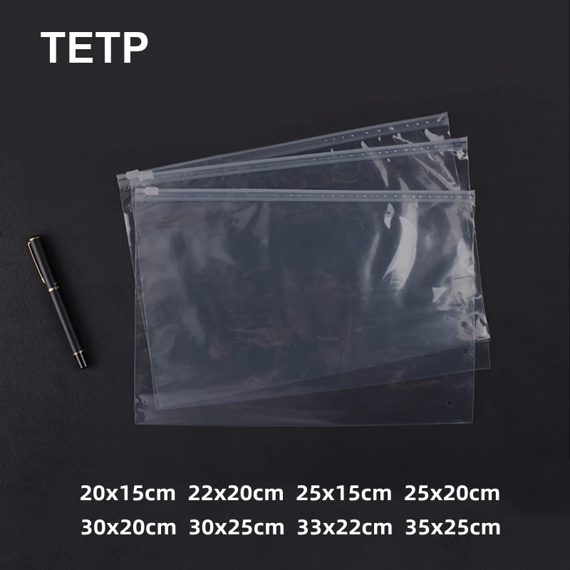 TETP 10Pcs Clear Zipper Bags Travel Clothes Pants Scarf Underwear T-shirt Sock Storage Packaigng Home Organizer With Air Hole