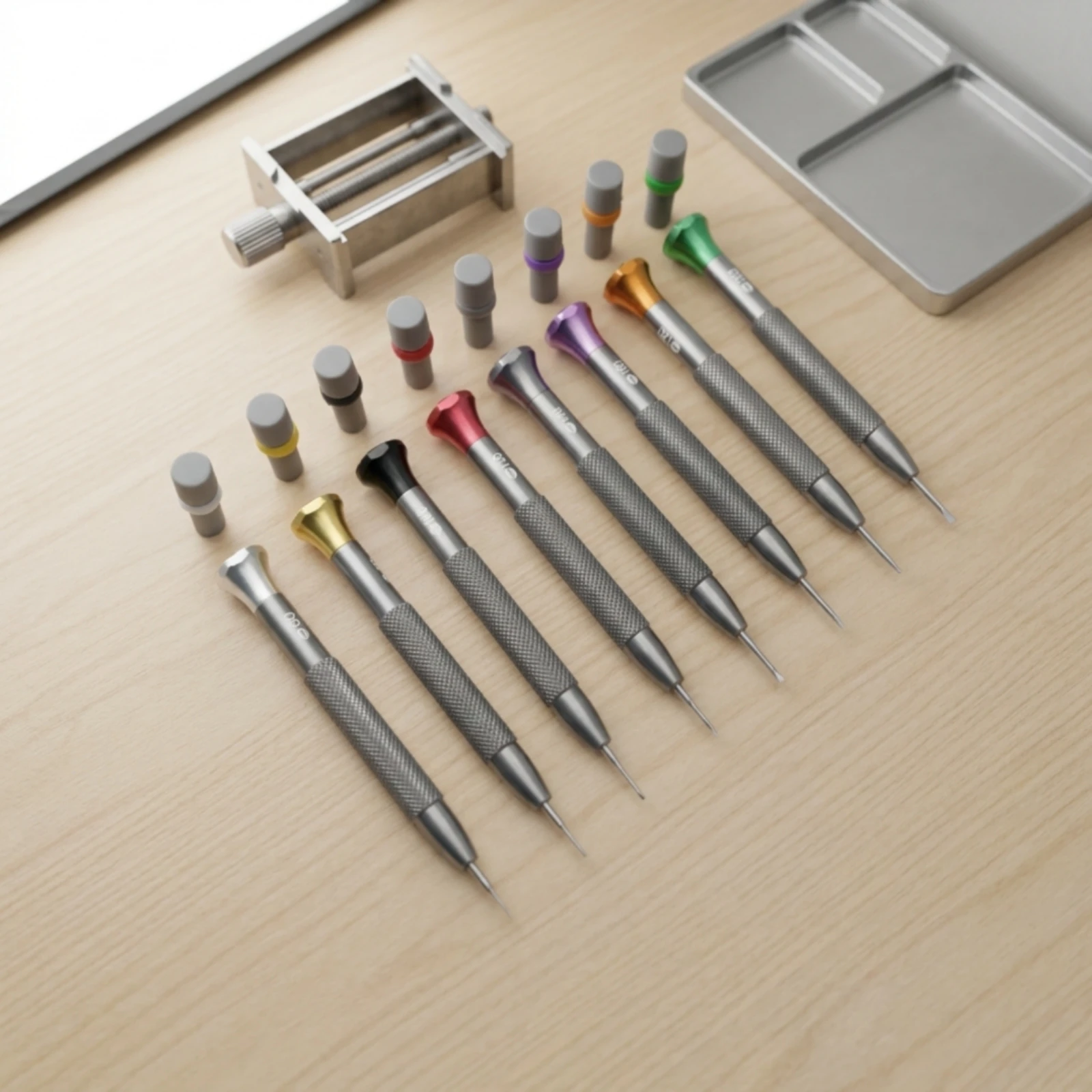 8 Pieces Watch Repair Screwdriver Aluminum Precision Screwdriver Micro Repair Tool Kit Professional Bearing Steel