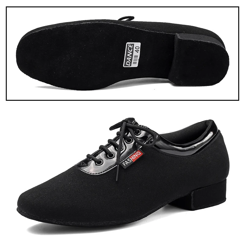 

Men's modern dance shoes boys Latin/tango/social shoes indoor low heel men's professional dance shoes large size 38-49