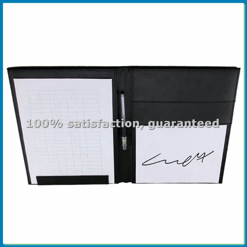 Pu Leather A4 Writing Clipboard Business Notepad Clip Boards Meeting Conference Document Organizer File Folders-A12I