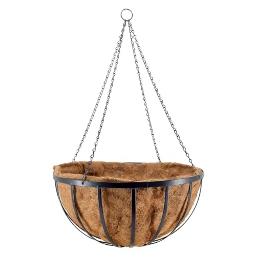 

Round Hanging Planter Basket with Coco Liner 24 Inch