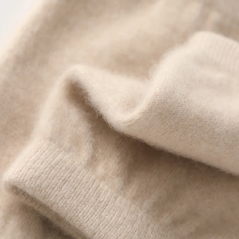 100% Cashmere 2023 autunno e inverno nuovi uomini e donne generale corto spesso antivento e freddo caldo ginocchiere in maglia