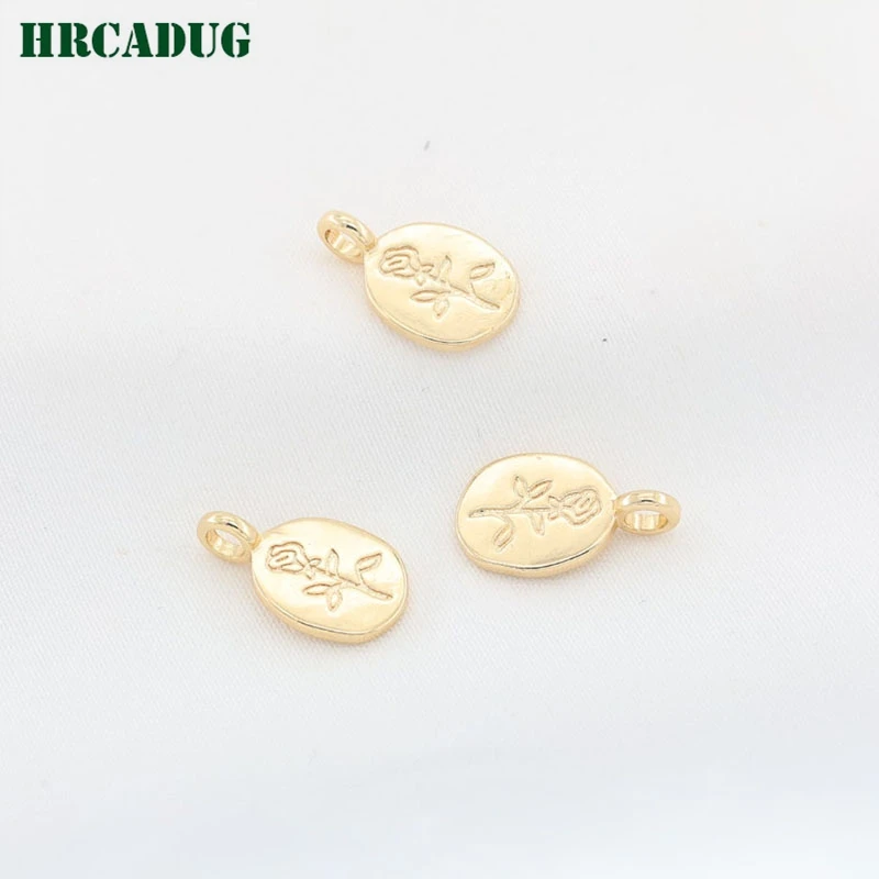 3Pcs/lot Butterfly Pendant 14K Gold Plated Flower Pendants For Necklaces Bracelets DIY Jewelry Making Supplies Small Pendants