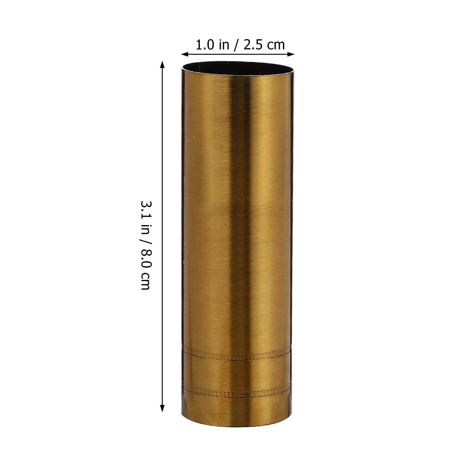 6 Pcs Chandelier Cutting Sleeves Brass Crystal Covers Metal Bronze Light Base European Retro Lighting Parts Lamp Tube