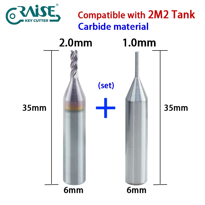 Obcinak z węglików spiekanych 2,0 mm 1,0 mm do automatycznej maszyny do cięcia kluczy samochodowych zbiornika 2M2
