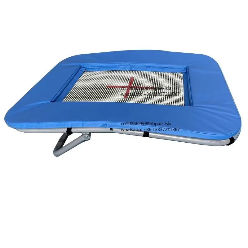 Steel Frame PU Leather Foldable Mini Trampoline 28 Springs Fitness Trampoline For Kids Gymnastics Training Indoor Home Exercise