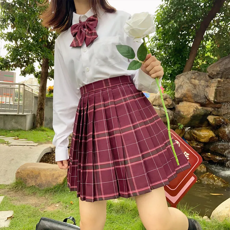 

Japanese Bow Tie Skirt Set Student Pleated Skirt Jk Uniform Korean School Sexy Girl Preppy Style Seifuku Japanese School Uniform