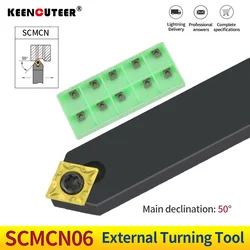 1pc SCMCN1010H06 External Turning Tool Holder CCMT Carbide Inserts SCMCN Lathe CNC Cutting Tools Set