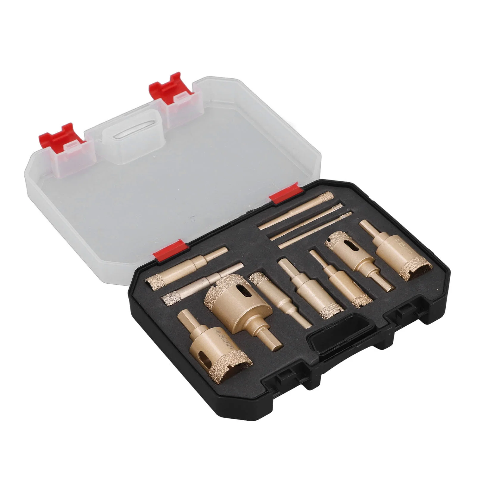 12Pcs Diamond Hole Saw Kit Carbon Steel 6 to 35mm Hole Opener Saw Kit for Glass Ceramic Stone