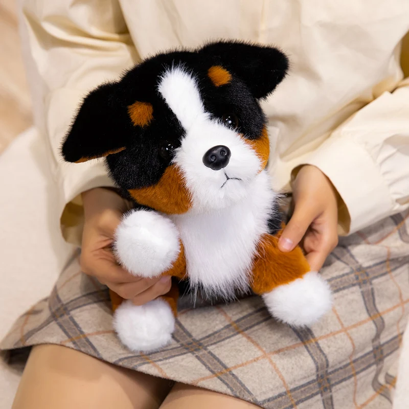 Lifelike Plush Bernese Mountain Dog Toy Stuffed Animals Soft Simulation Cute Puppy Pet Doll Children Kids Girls Lovely Gift - view 6