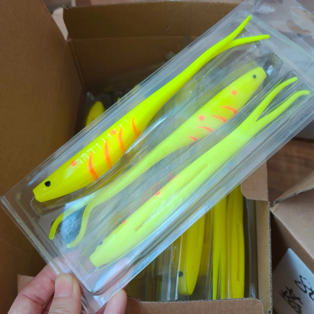 Señuelos Blandos Swolfy con Cola de Horquilla – TPR para Pesca en Mar
