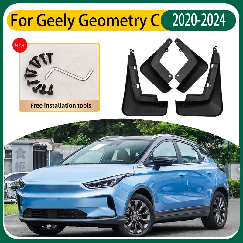 

4PCS Car Mud Flaps For Geely Geometry C Accessories M6 2024 2023 2022 2021 2020 Auto Mudguards Splash Guard Front Rear Fenders
