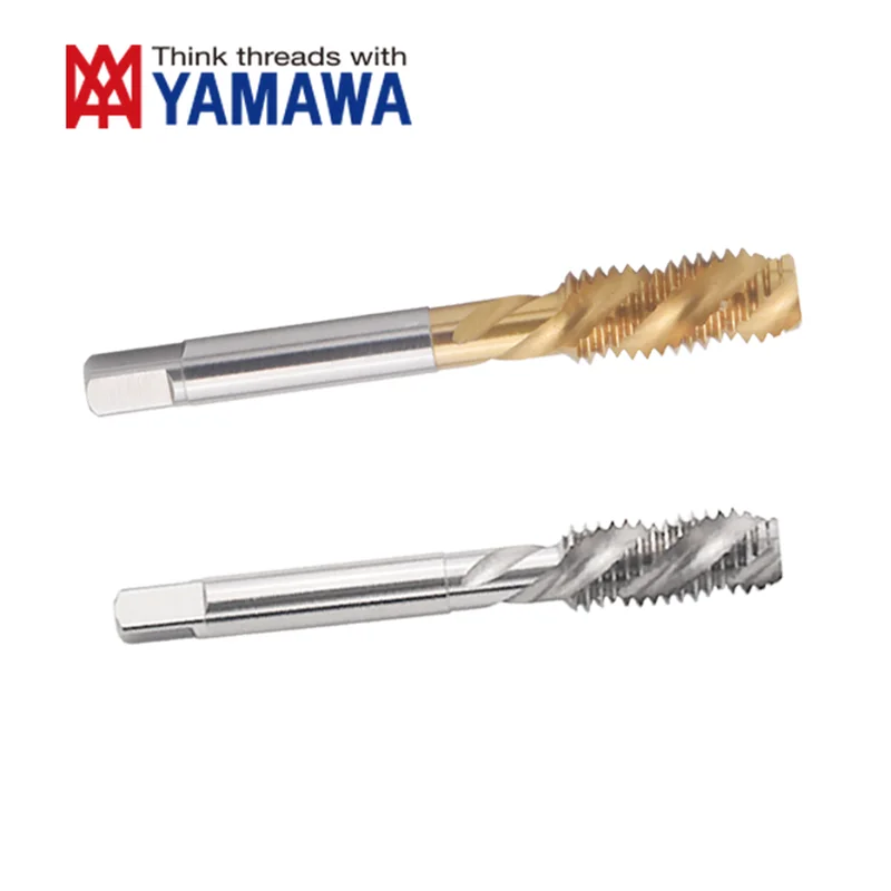 1PCS YAMAWA HSSE Metric Left Hand Spiral Fluted Tap Tin-Coating M2M2.3M2.6M3M4M5M6M7M8M9M10M12 M14 M16 Machine Screw Thread Taps