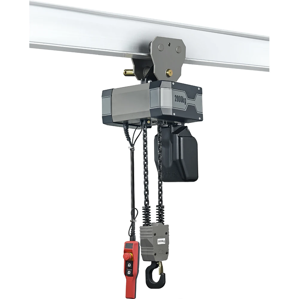 

IEHC 1T/2T Double Chain Fixed Single Speed Remote Control Electric Chain Hoist with Trolley